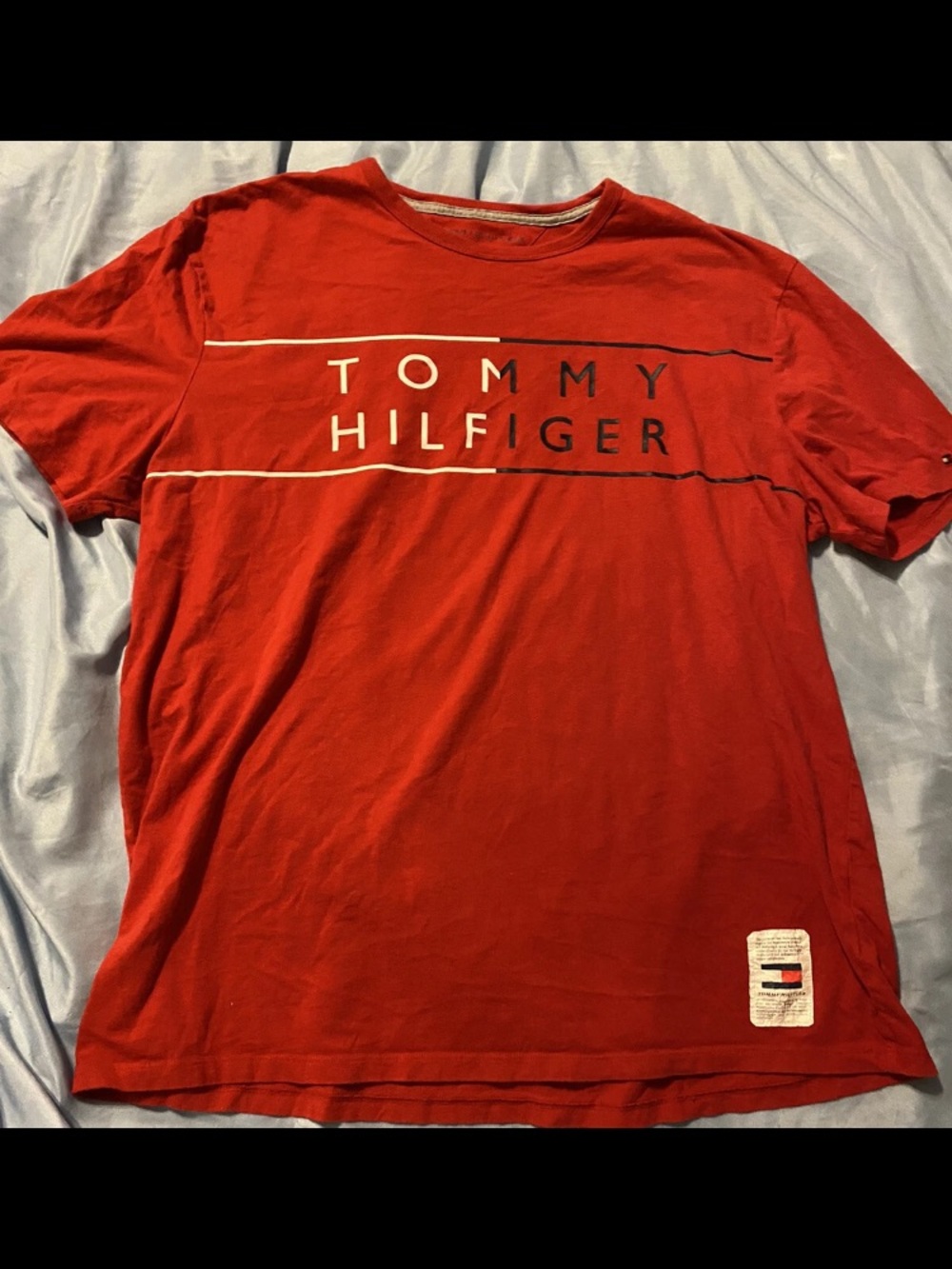 tommy hilfiger t shirt red size XL